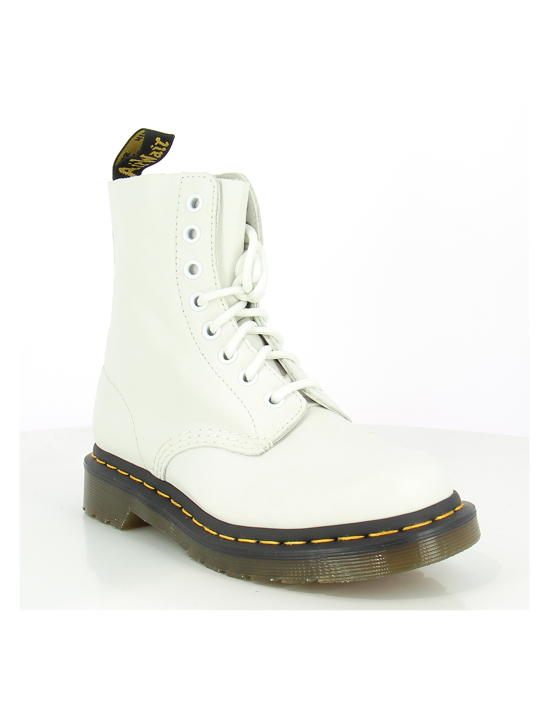 dr martens boots femme 1460 pascal cuir virginia blanc