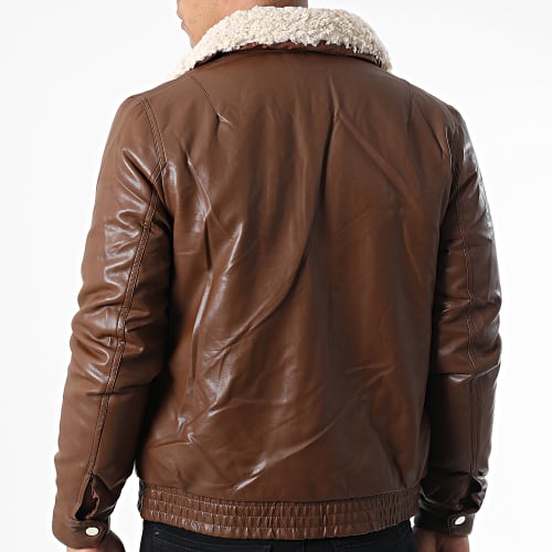 Veste Zippée Col Mouton Camel