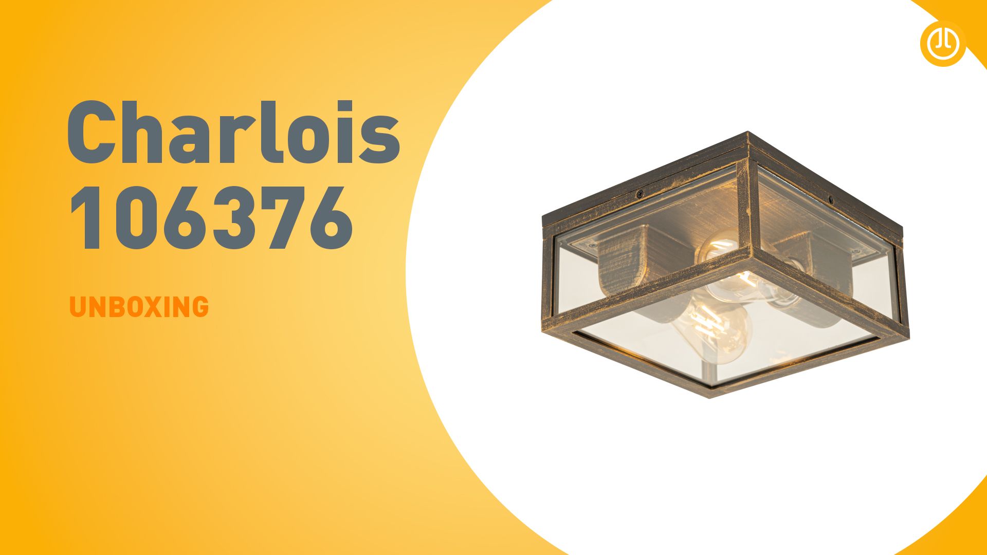 Vintage plafondlamp antiek goud IP44  2-lichts - Charlois