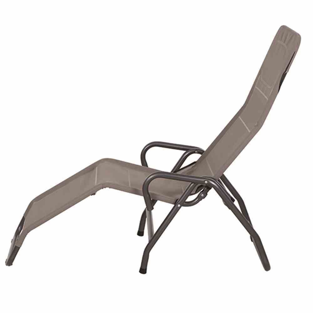 Sonnenliege BITO - taupe-anthrazit - klappbar - 139 cm