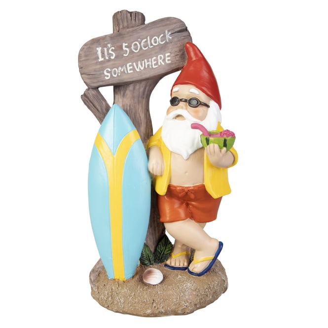 Standdeko - Zwerg - aus Polyresin - ca. 12 x 9,5 x 22,5 cm
