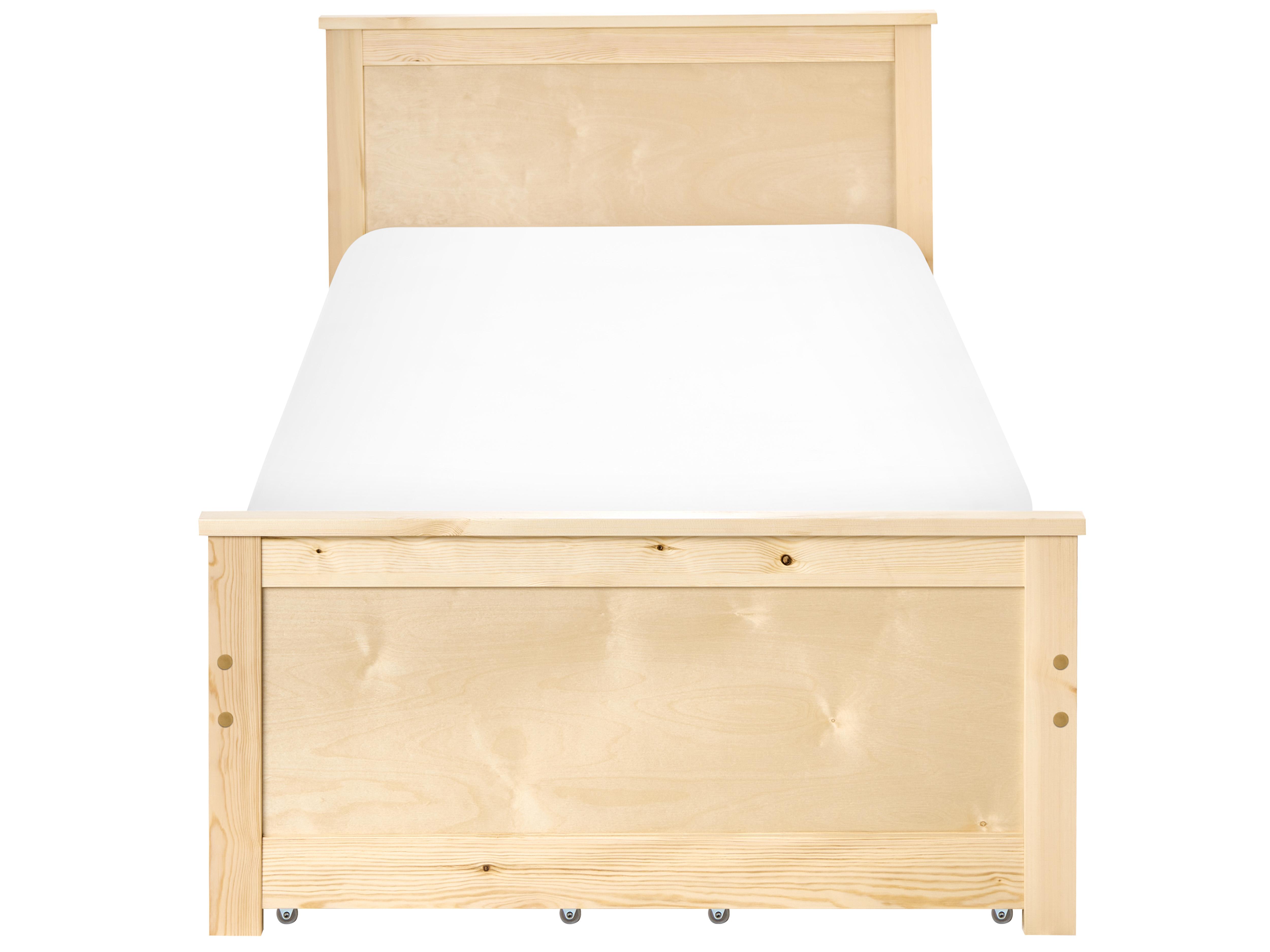 Bed met 4 lades Dennenhout DAUPHIN 90 x 200 cm Lichtbruin