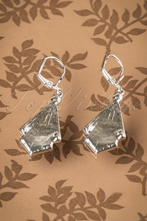 Lovely Art Deco emaille oorbellen