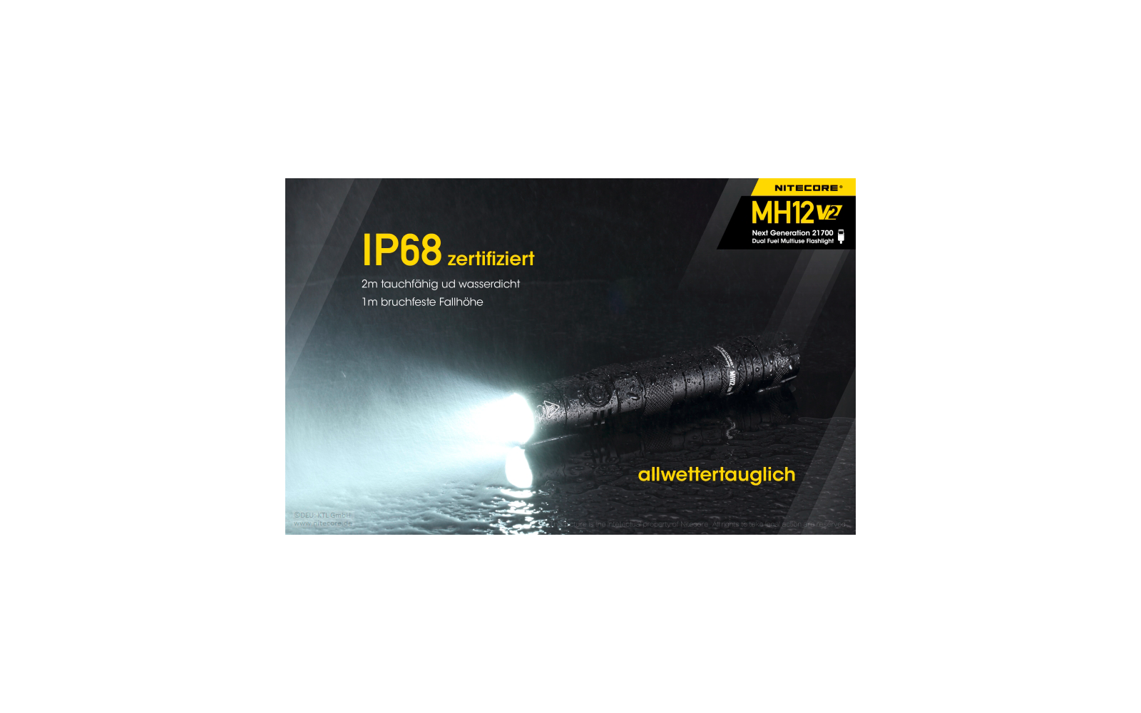 Nitecore Hybrid Taschenlampe MH12 V2.0