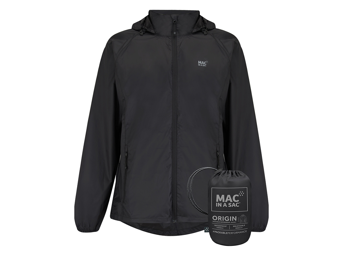 Mac in a Sac black unisex regenjas