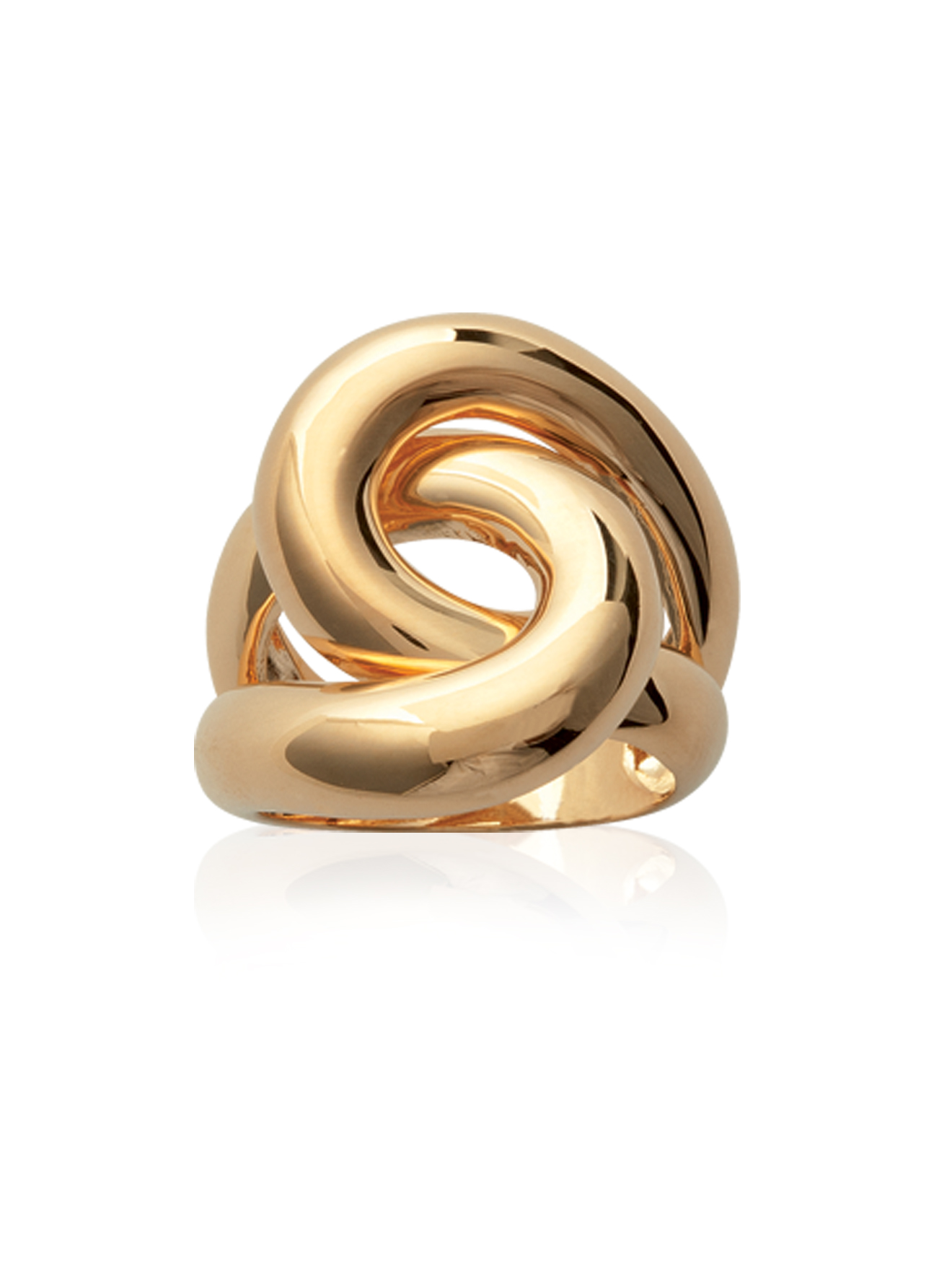 Bague boucles entrelacées