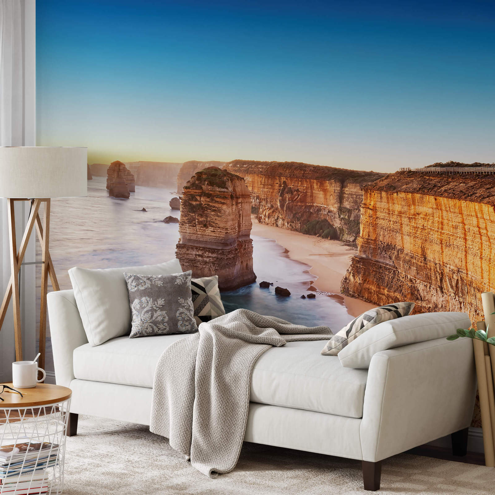 Fototapete DESIGNWALLS 2.0 - gelb-blau - Strand - 2,6 Meter