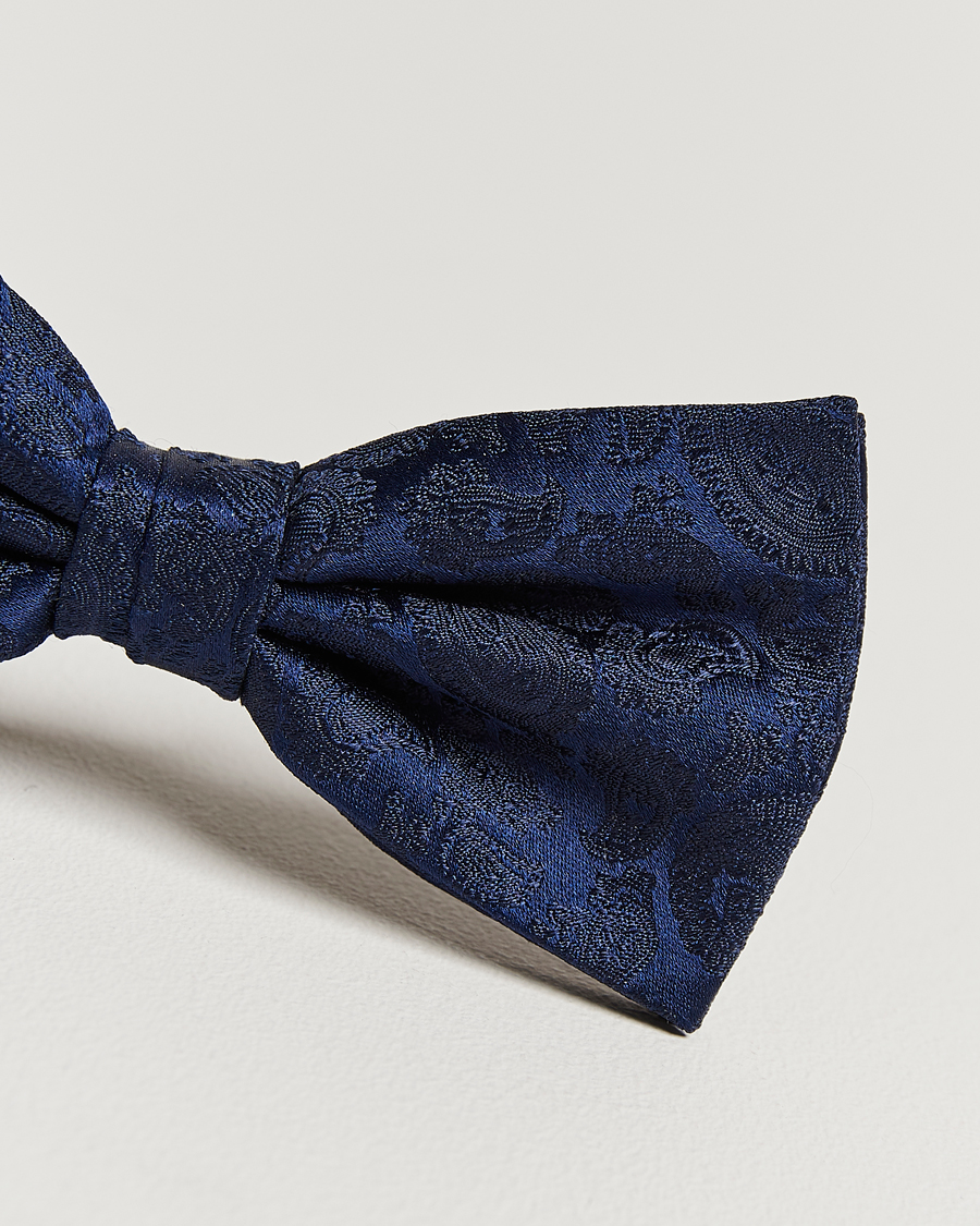Amanda Christensen Tonal Paisley Pre Tie Silk Navy