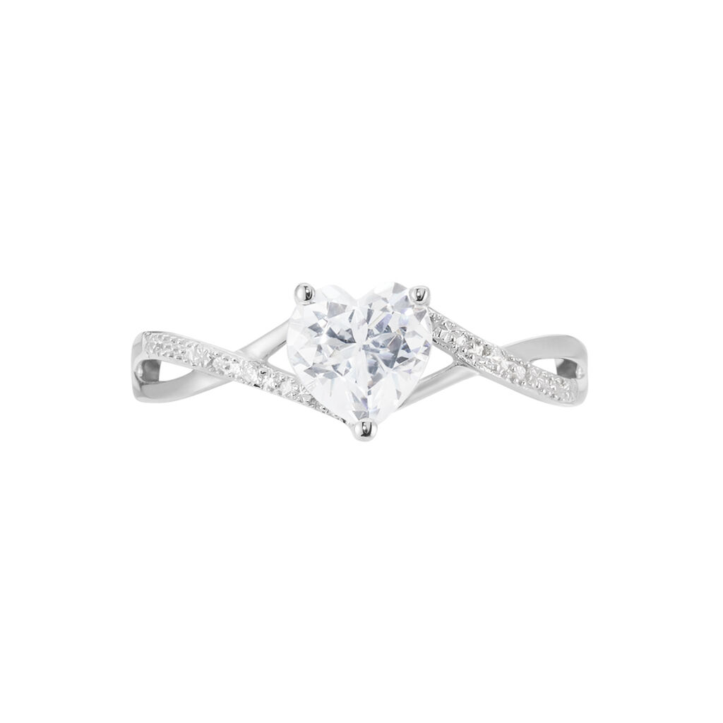 Bague Or Blanc Clothilde Oxyde De Zirconium
