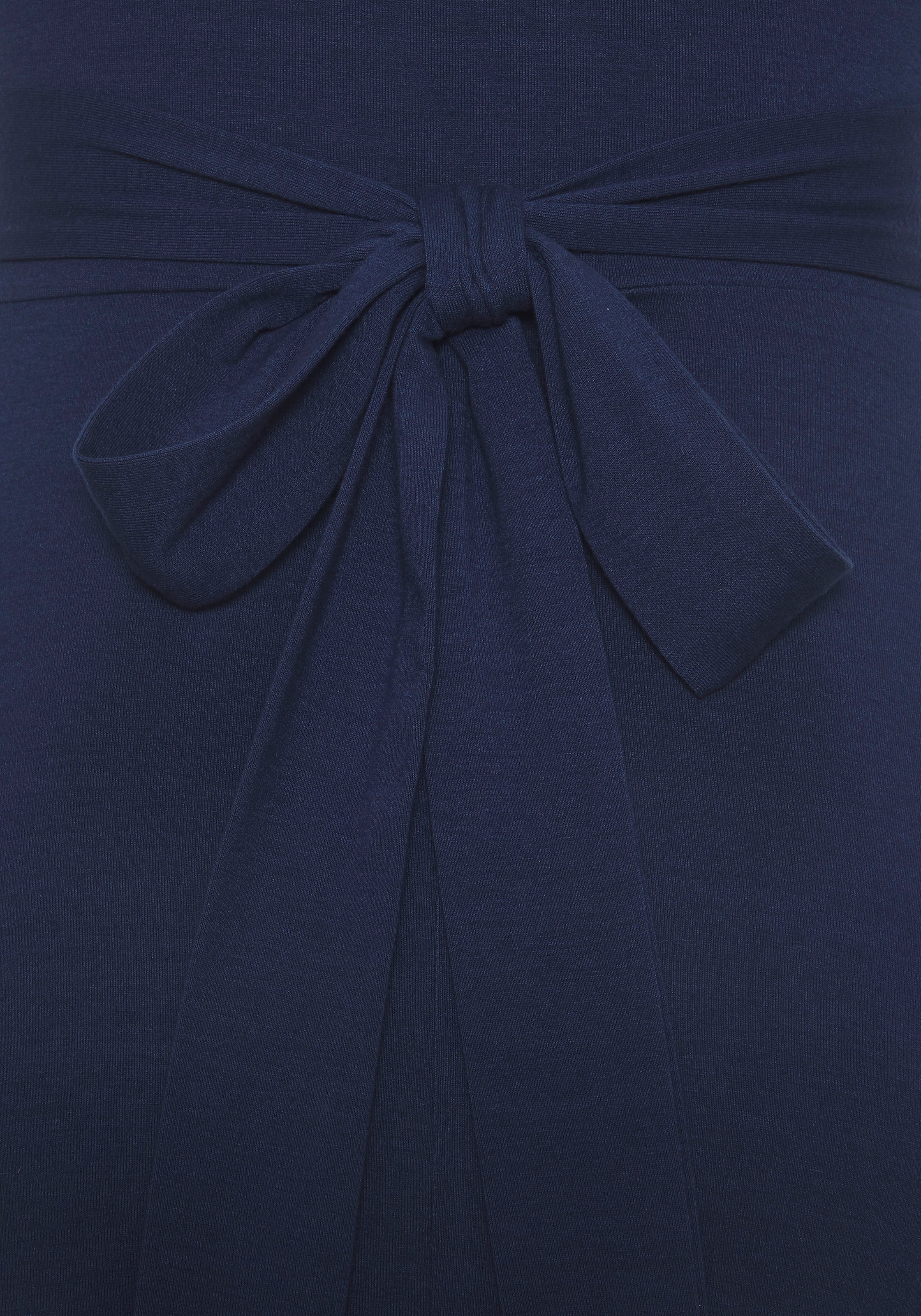 Beachtime Sommerkleid mit Zipfelsaum und Schleife, Jerseykleid, asymmetrisches Rockteil