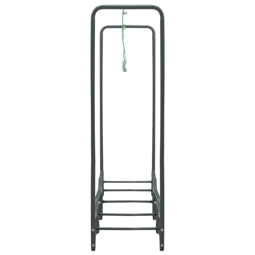 Portant de bois de chauffage anthracite 240x35x120 cm acier