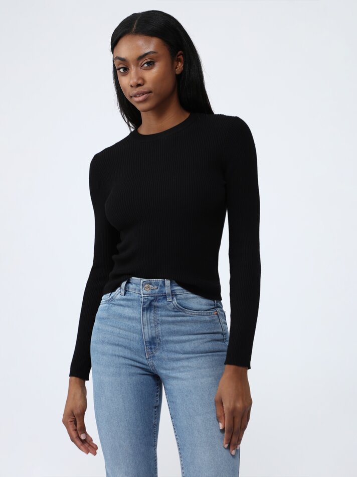 Calça jeans flare curta - Azul claro