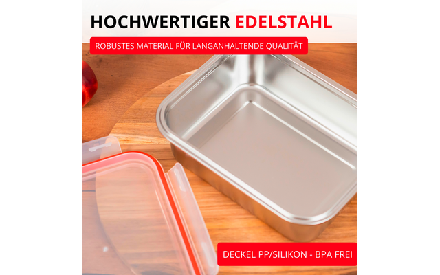 Westmark Lunch Box und Frischhaltedose Edelstahl