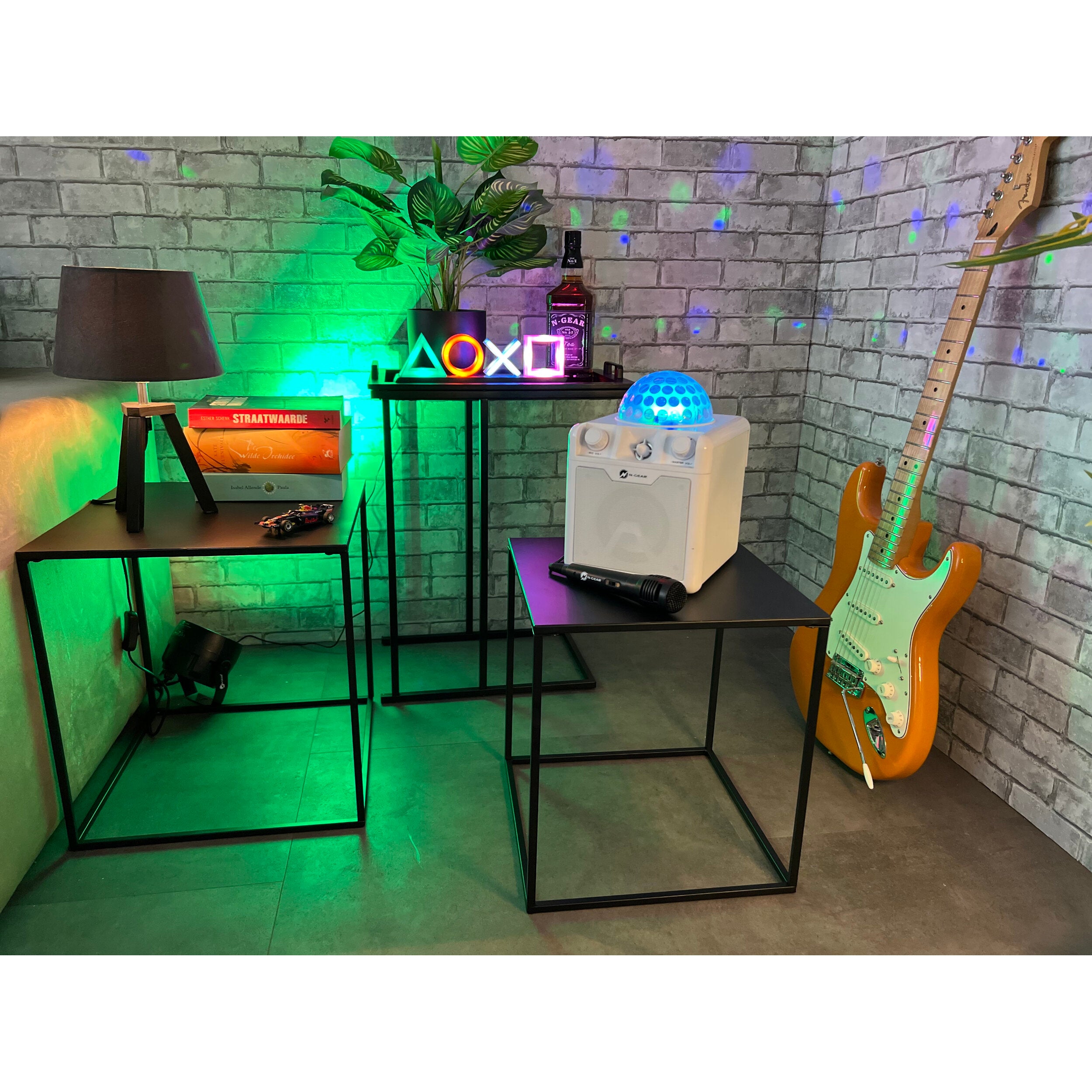 N-Gear Disco Block 410 White mobiele Disco/Karaoke speaker