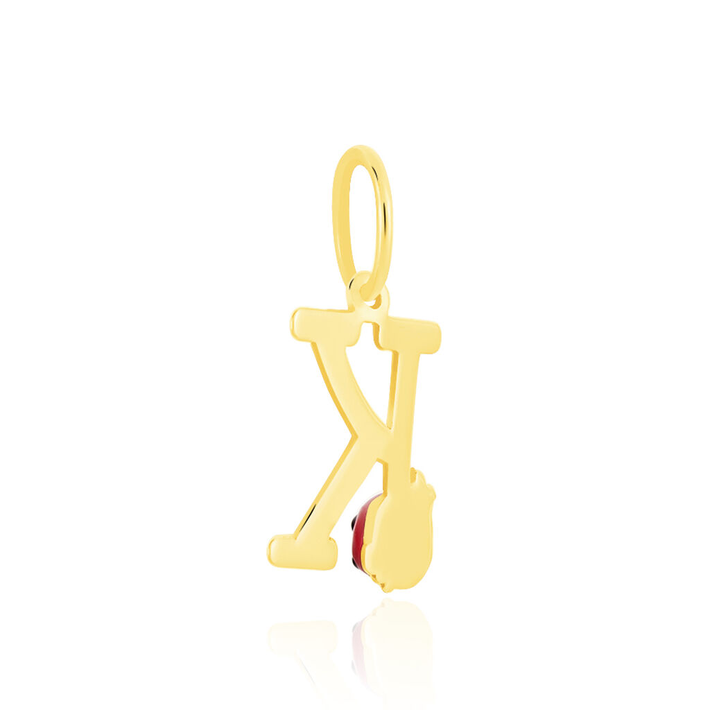 Pendentif Helidie Coccinelle Lettre Or Jaune