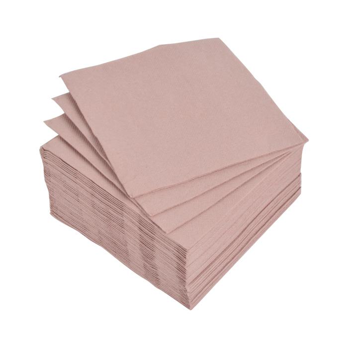 SET 40 SERVIETTES MICRO BLUSH 38X38CM