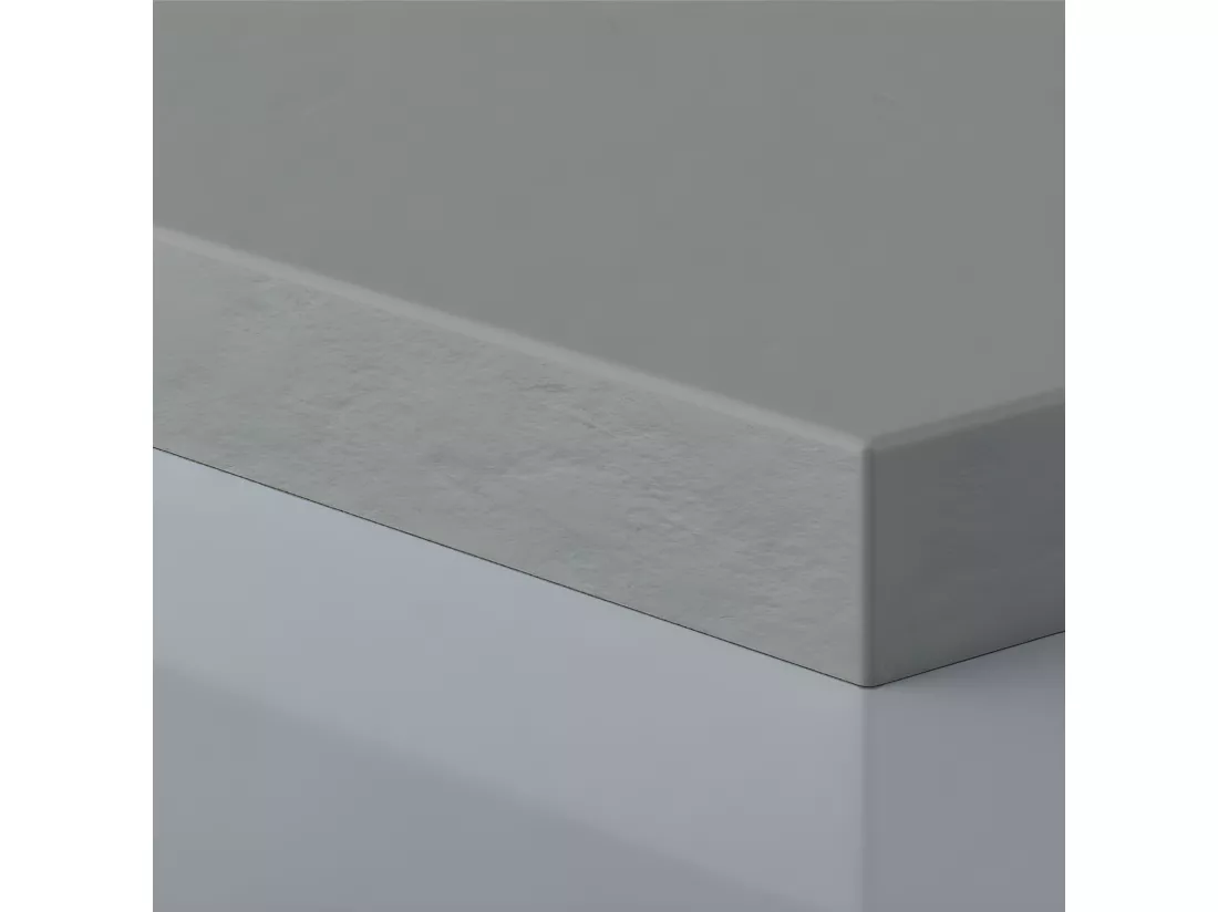 Receveur de douche 100 x 130 cm extra plat PURE en résine surface ardoisée gris Grille inox