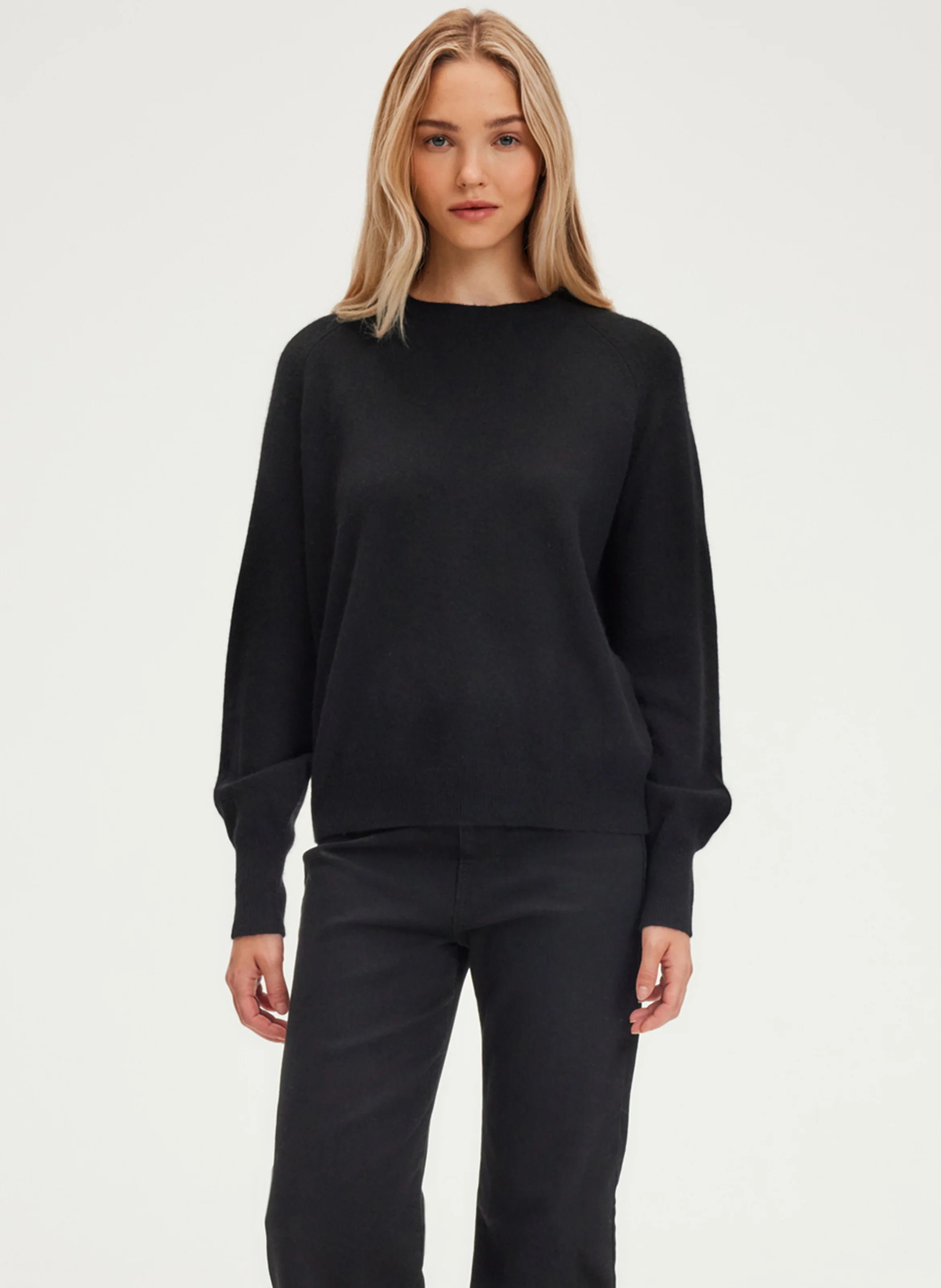 JULISSA - Pull droit en cachemire | Noir
