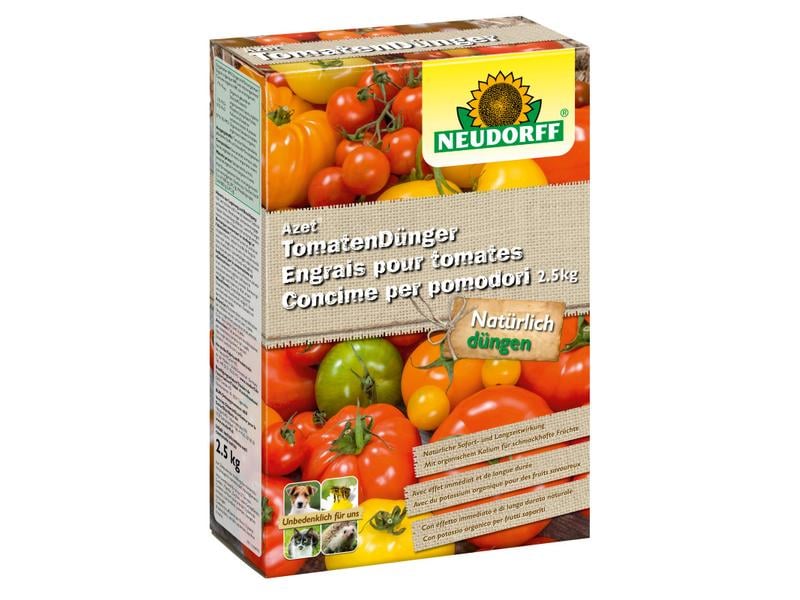Neudorff Tomaten Dünger Azet, 2.5 kg Natürlich Bio-Vollwertkost für Tomaten und Fruchtgemüse