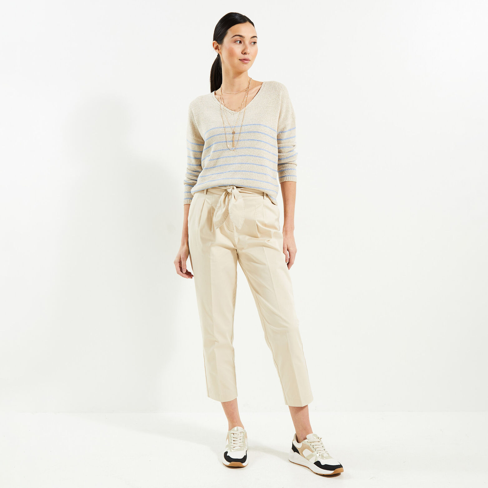 Pull marinière femme