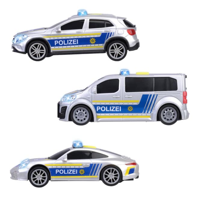 Dickie - Polizei Einsatzfahrzeug - Porsche, Mercedes oder Citroën - 1 Stück