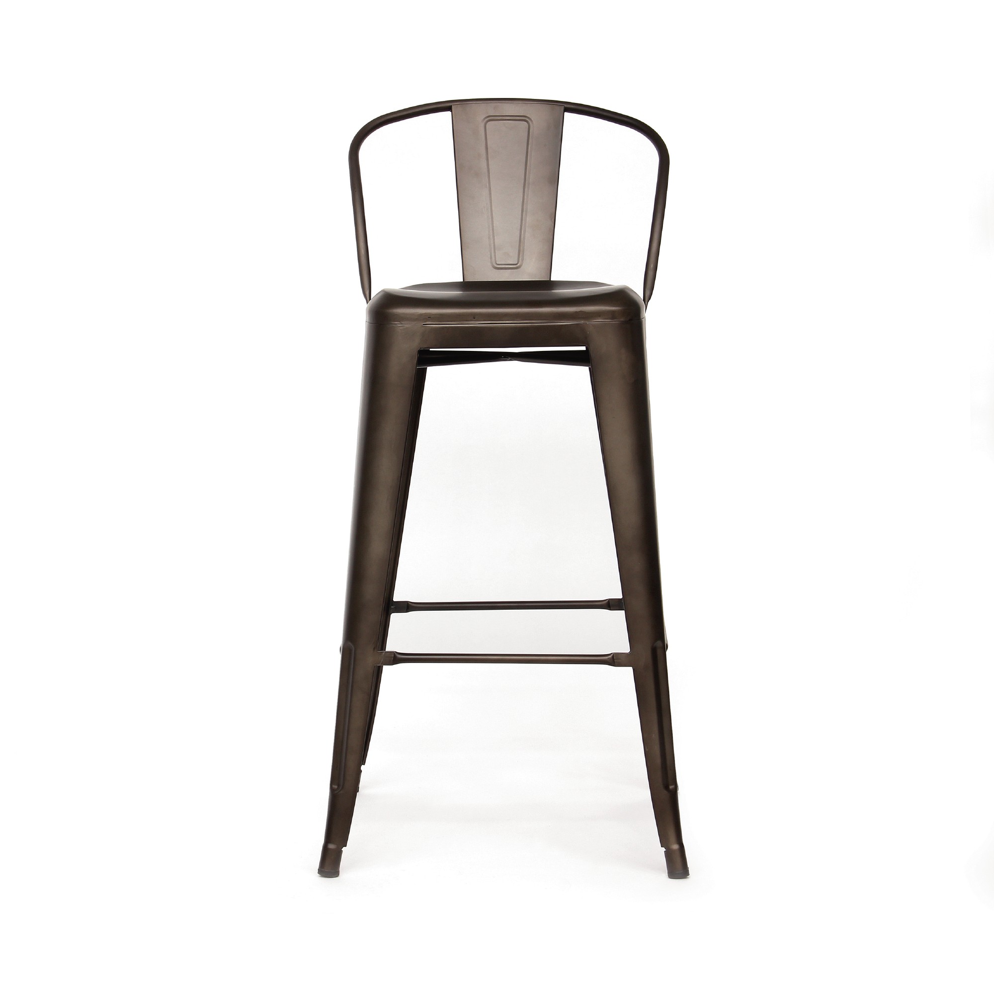 Barstuhl 'Cliff'' mit Rückenlehne, schwarz, T 53 cm, B 50 cm, H 105 cm von fischer's lagerhaus