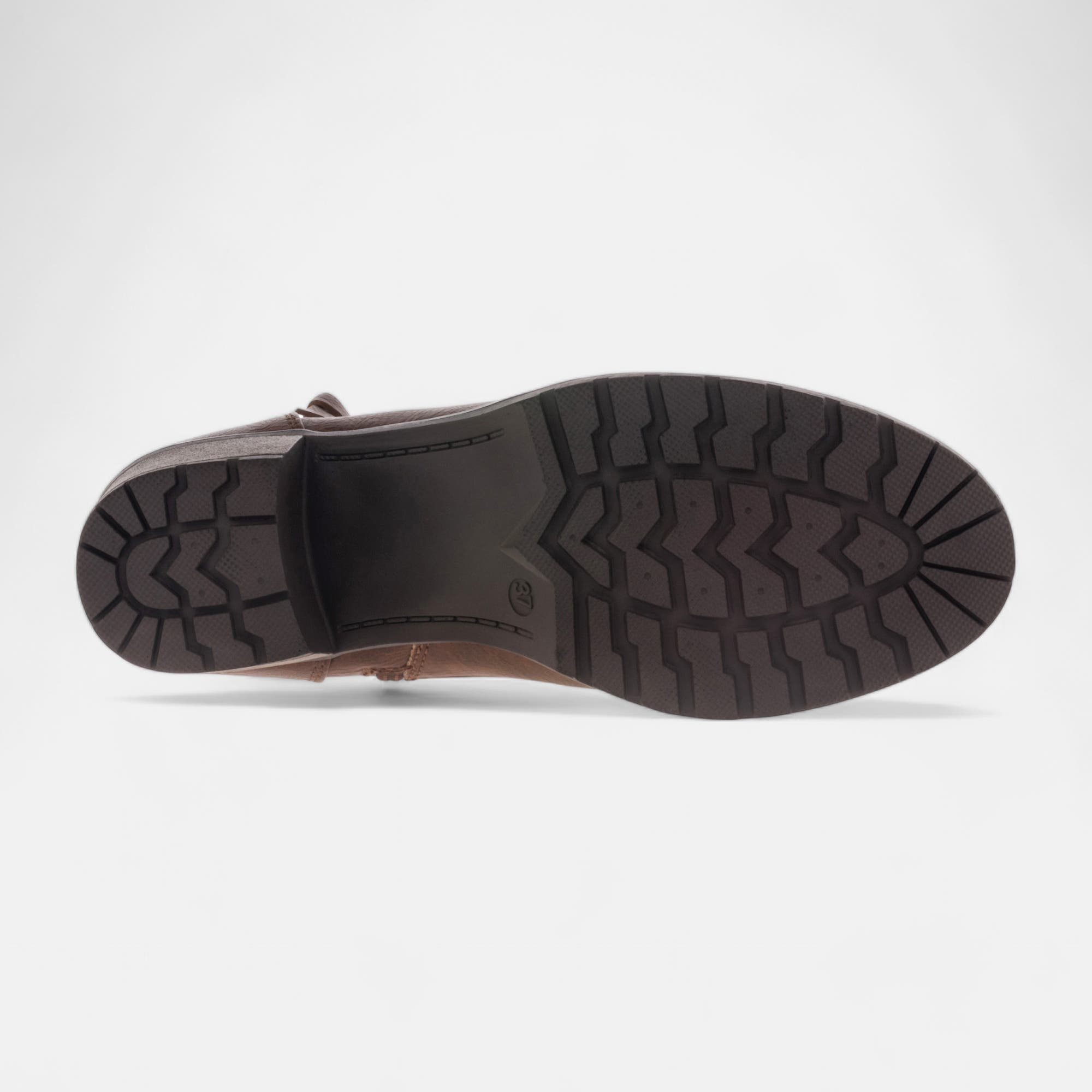 Bottines à lacets à talon Femme cognac