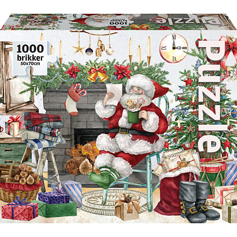 Puslespil m. juletema - 1000 brikker - flere varianter - assorteret