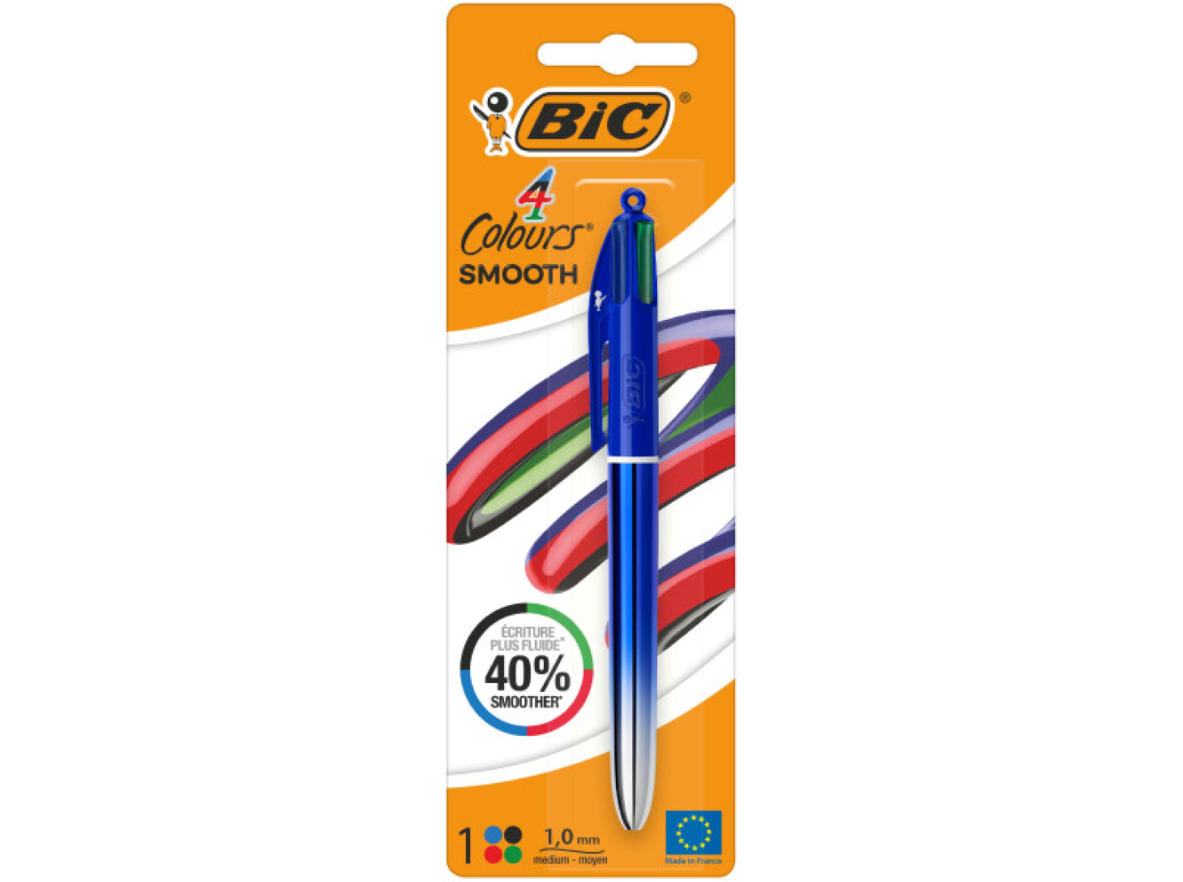 ESFEROGRÁFICA RETRÁTIL BIC SMOOTH GRADIENT 4 CORES