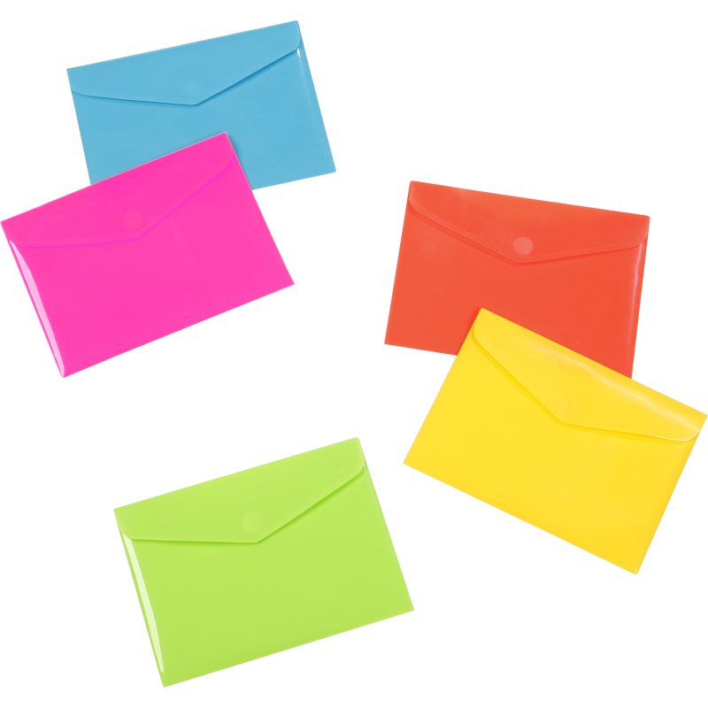 Pochettes de rangement à scratch Viquel Happy Fluo A5