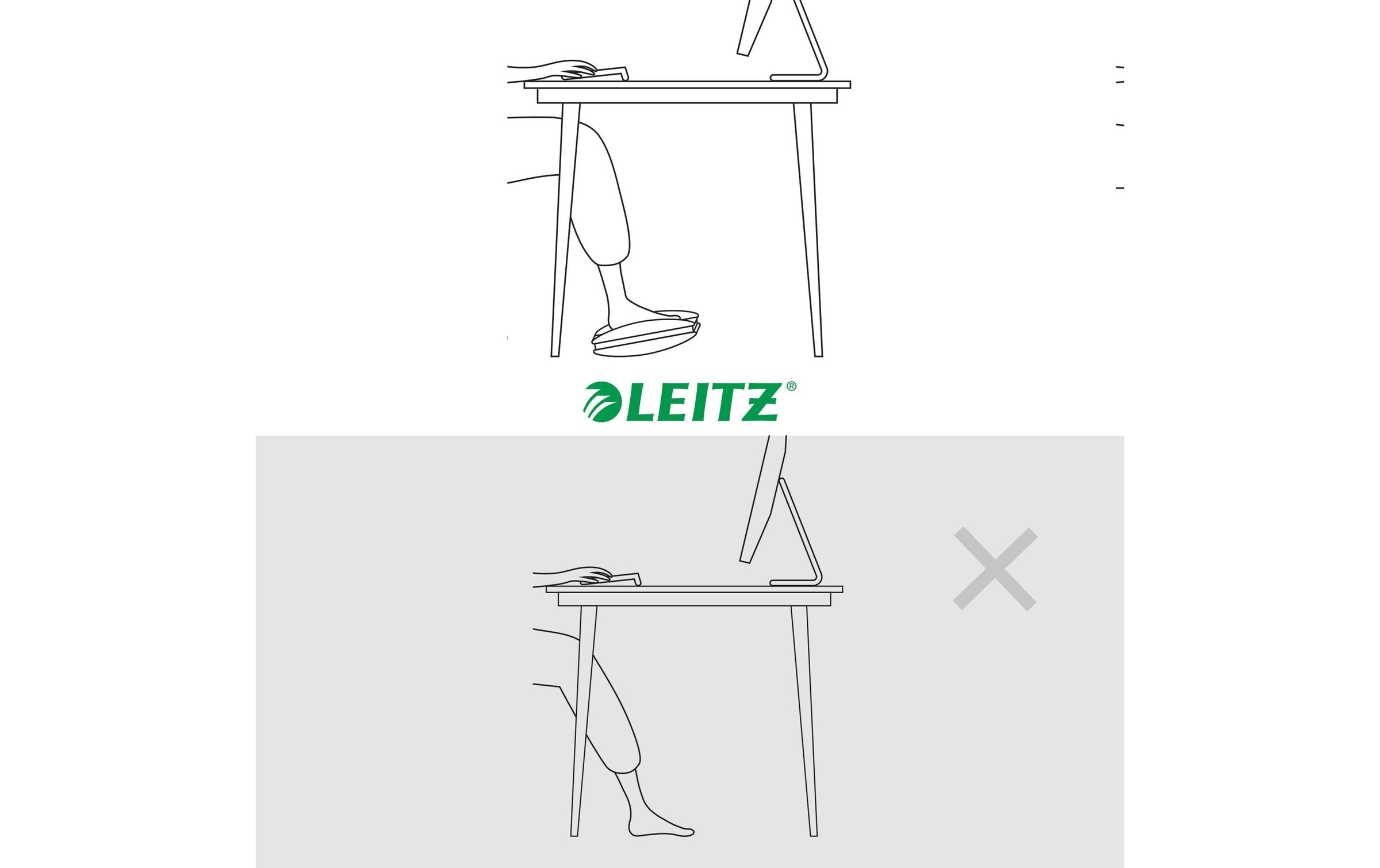 LEITZ Fussstütze »Ergo« 2 Höheneinstellungen