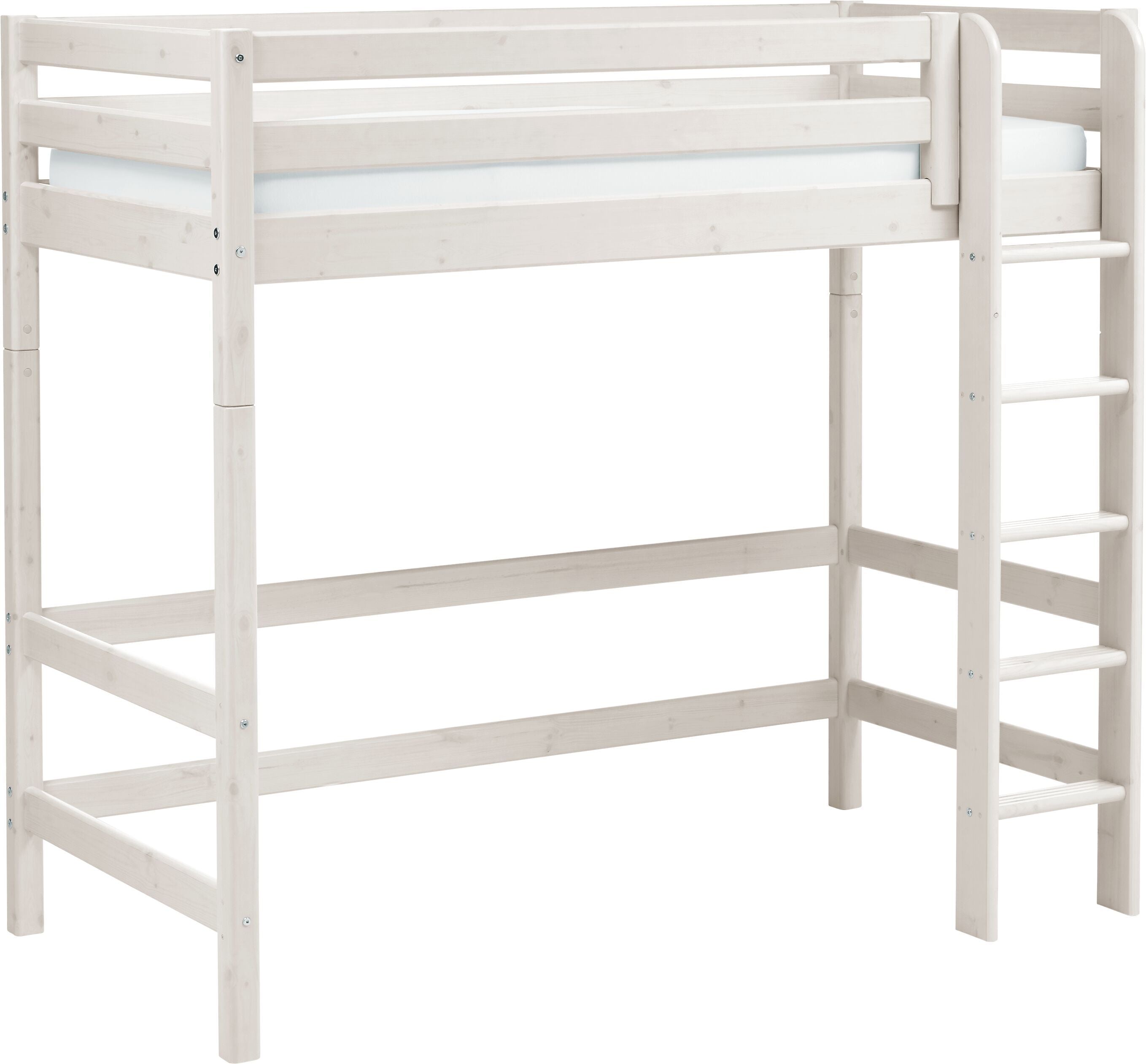 Flexa CLASSIC Hochbett - White Wash / B: 110.0 cm x T: 210.0 cm x H: 185.0 cm