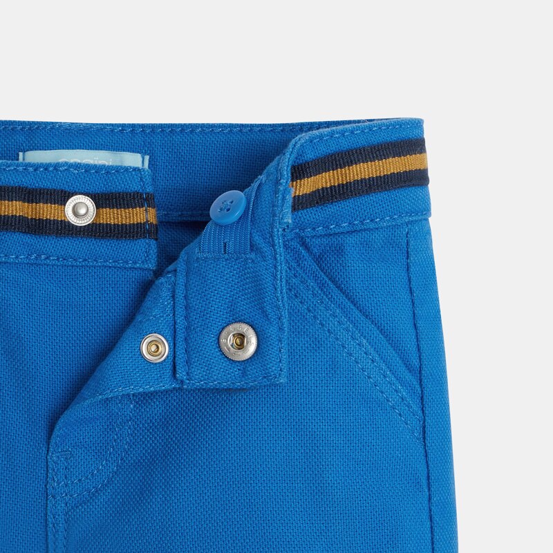 Short coton chino bleu bébé garçon Bleu