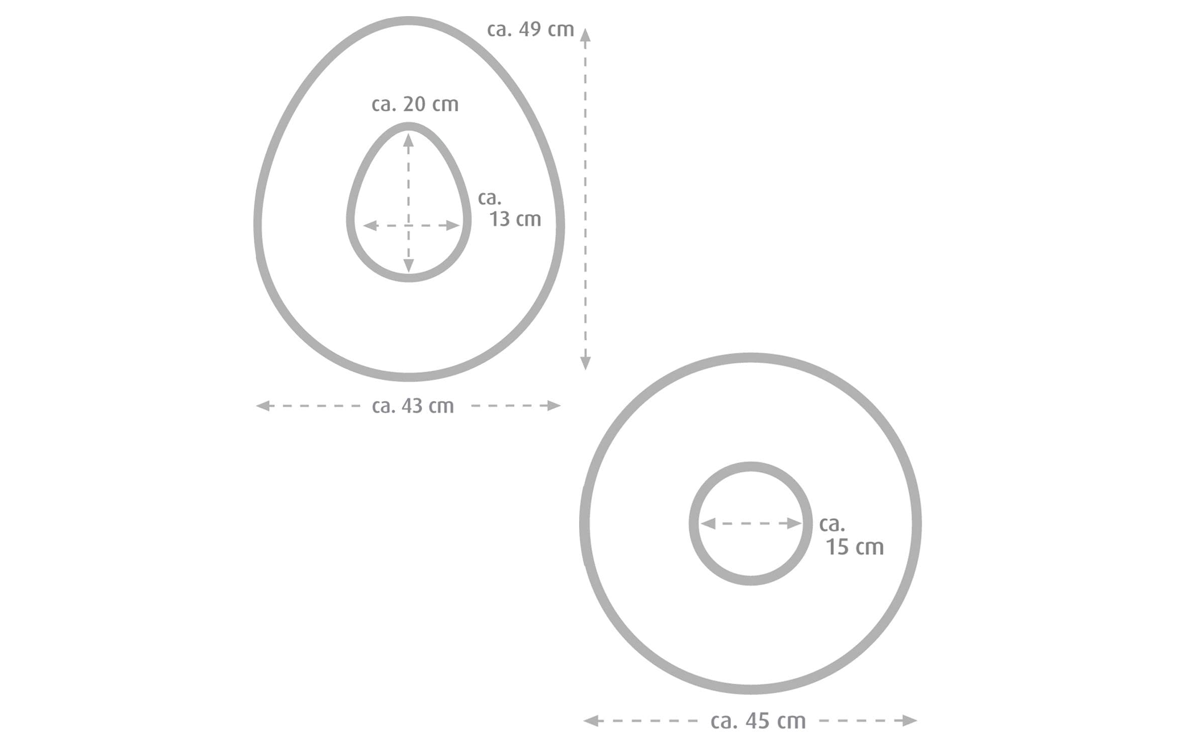 Sit Ring oval weiss 13.5 x 45 cm, 1 StückSitzkissen für druckfreies Sitzen