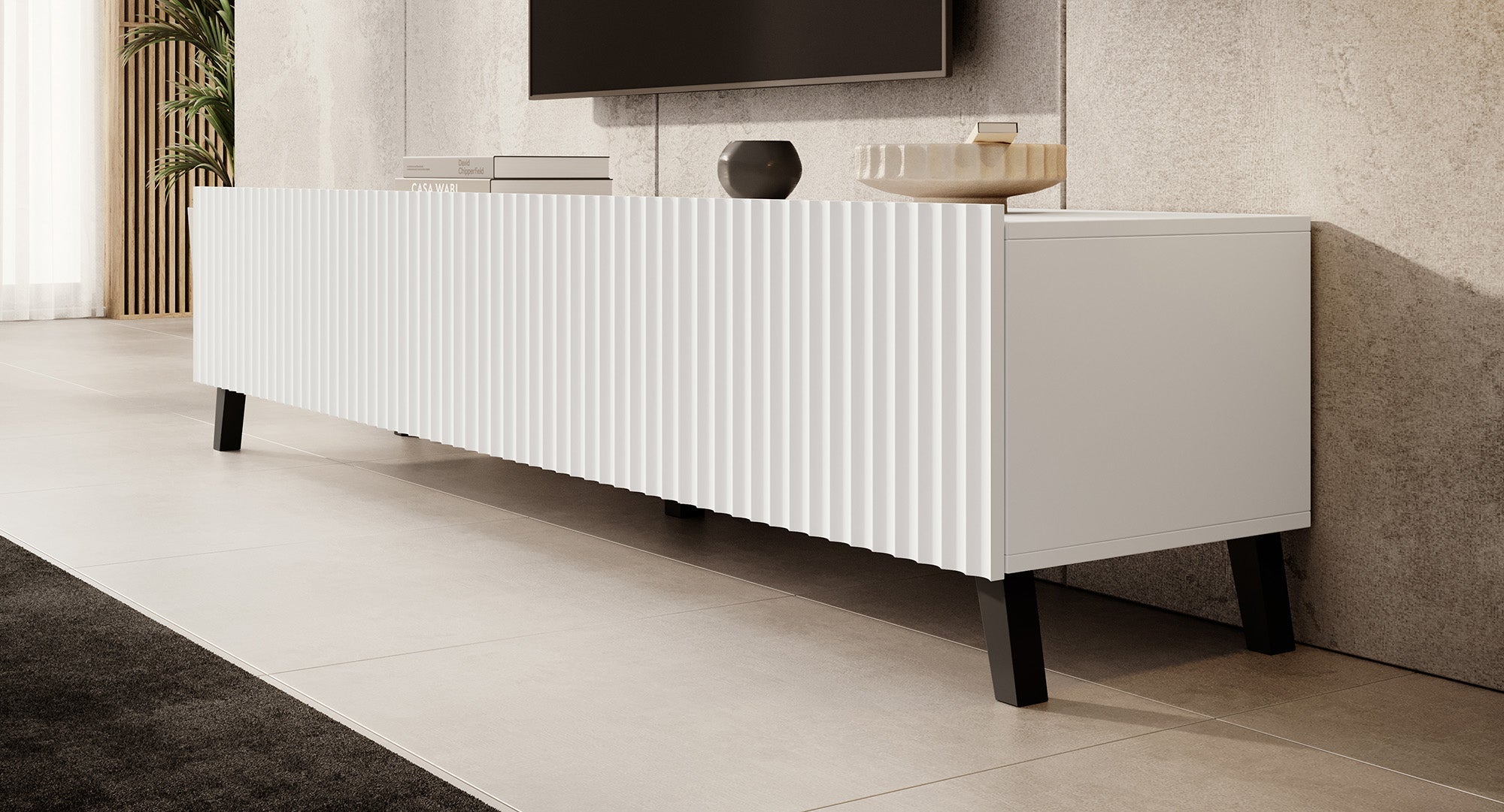 Meubella - TV-Meubel Pepinos 2 - Wit - 200 cm