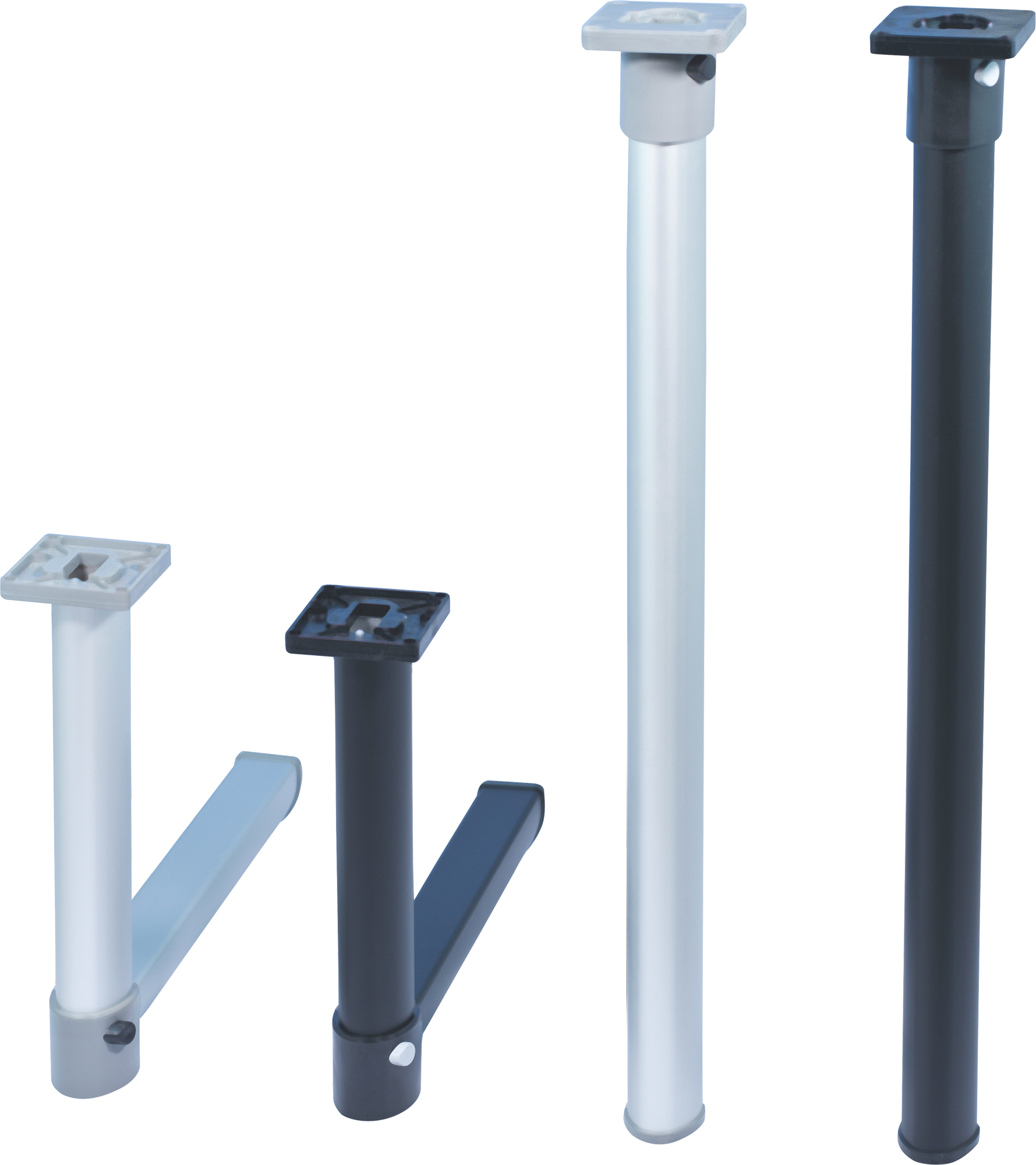 Knorz Gelenktischfuß mattsilber Gelenk oben 675 mm