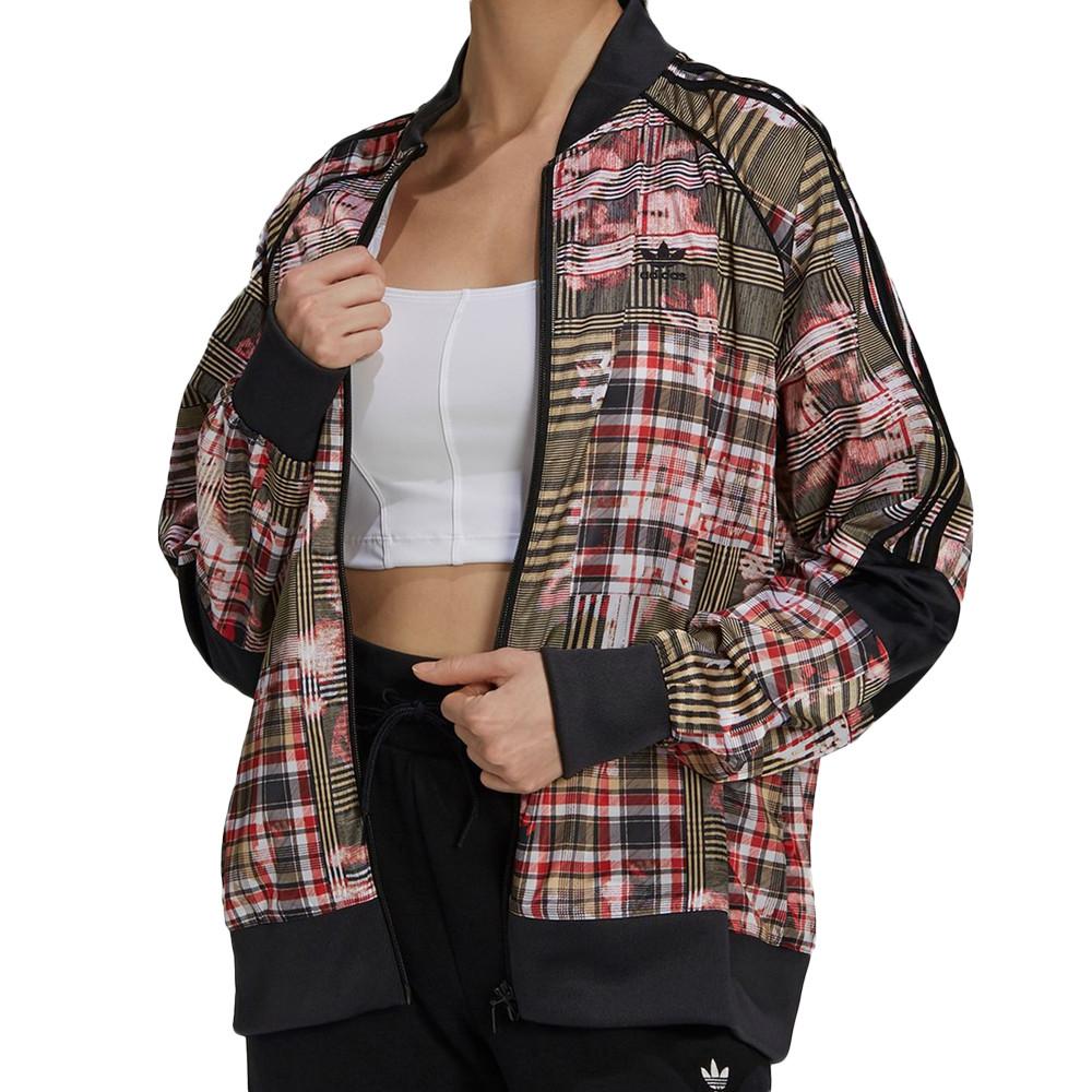 Adidas Veste Rouge/Blanc/Noir Femme Adidas Tracktop