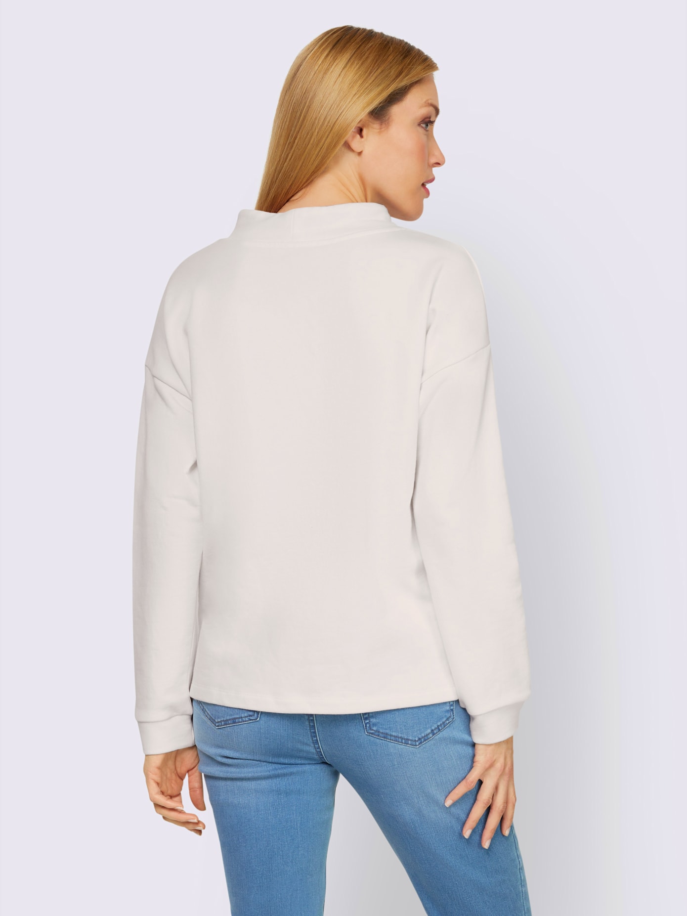 Sweat-shirt col montant à coulisse
