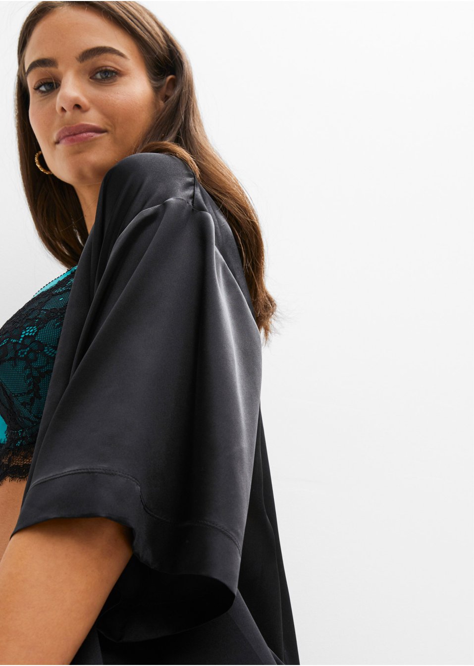 Kimono long en satin