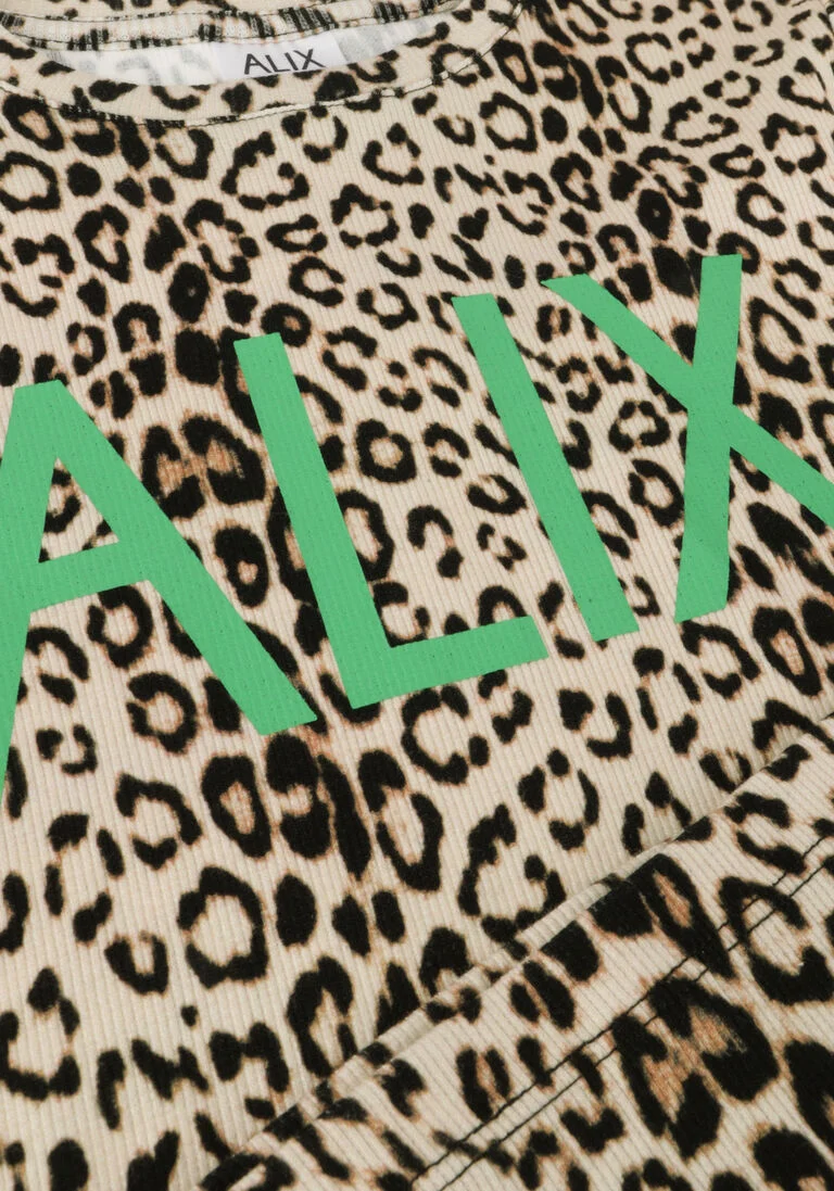 ALIX MINI bruine alix mini top knitted leopard t-shirt