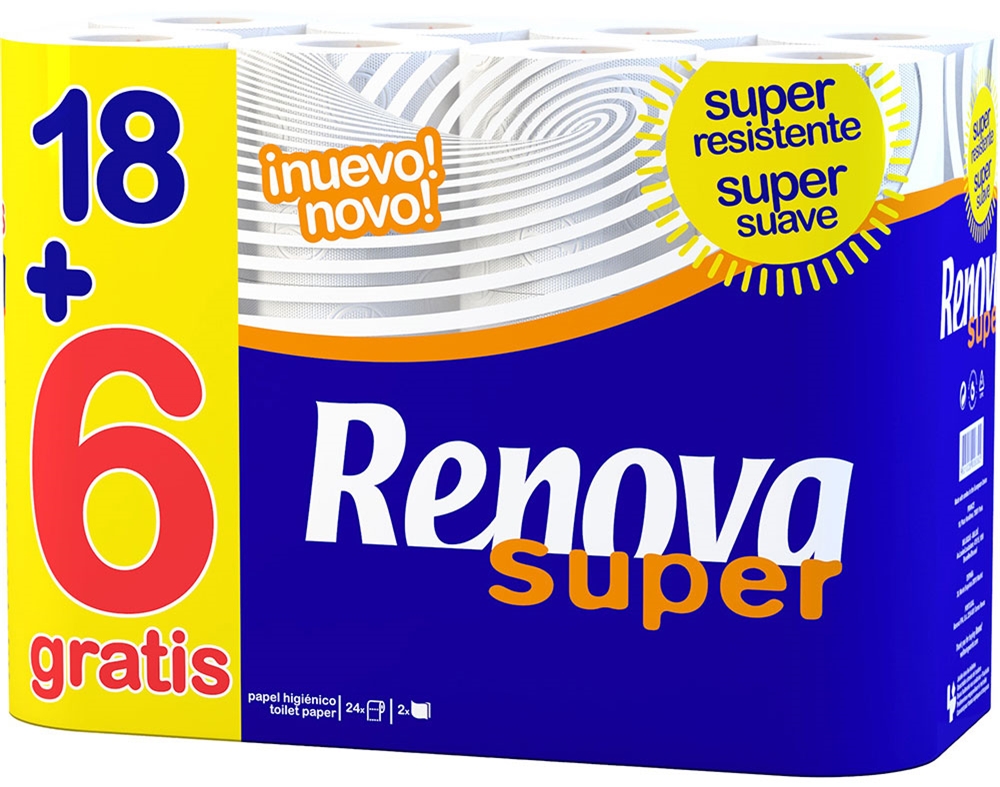 PAPEL RENOVA HIGIÉNICO SUPER 18 ROLOS 6 ROLOS