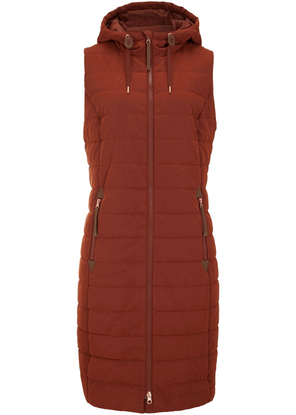 Gilet long sans manches matelassé
