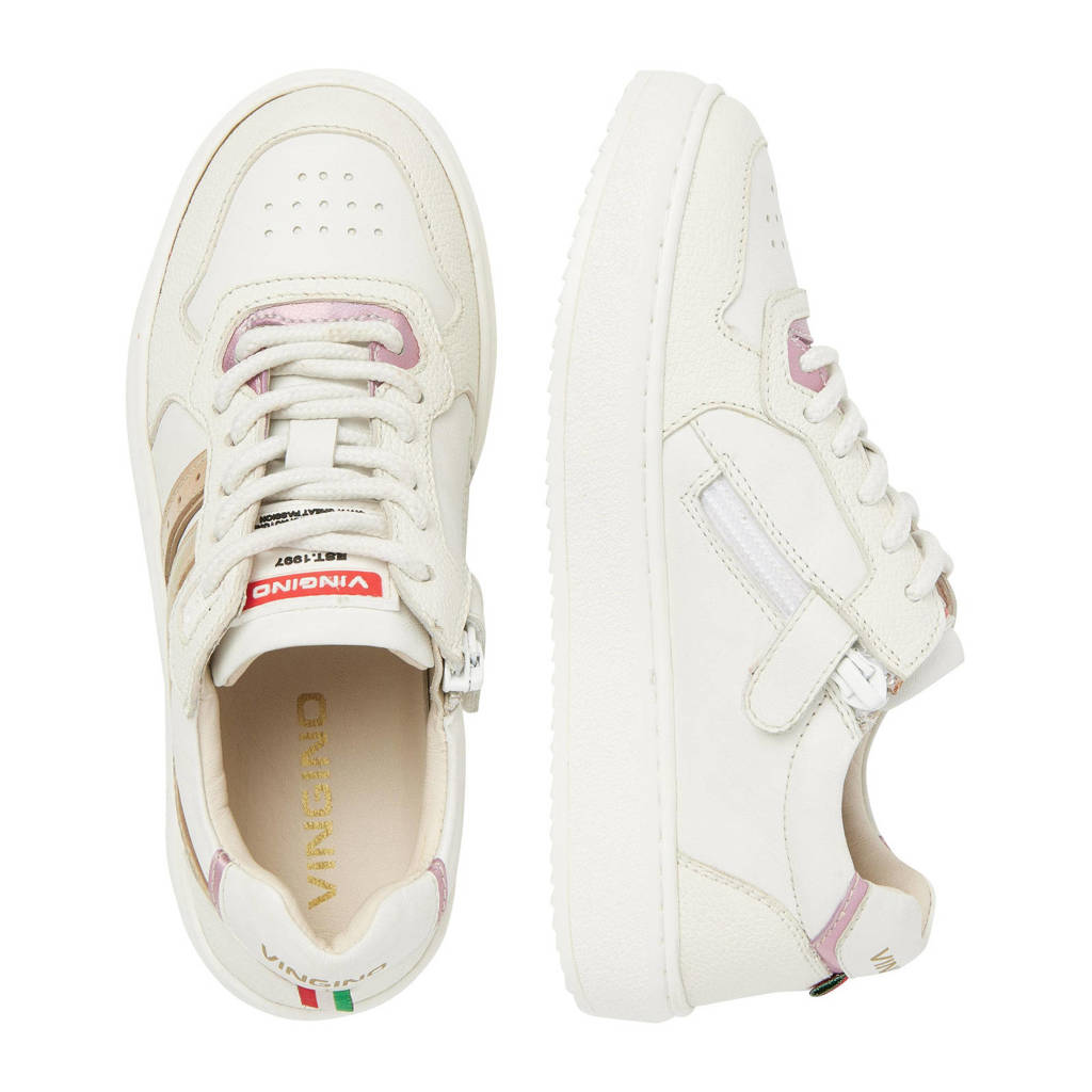 Vingino Odette Lowleren sneakers wit/goud