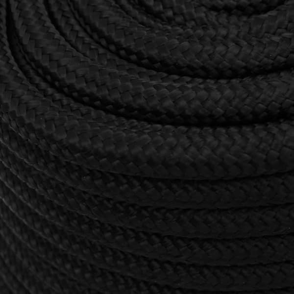 vidaXL Arbeidstau svart 18 mm 25 m polyester