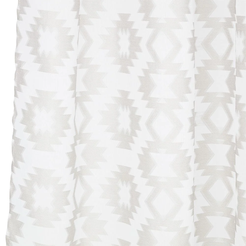 Voilage polyester 140x240cm jacquard beige