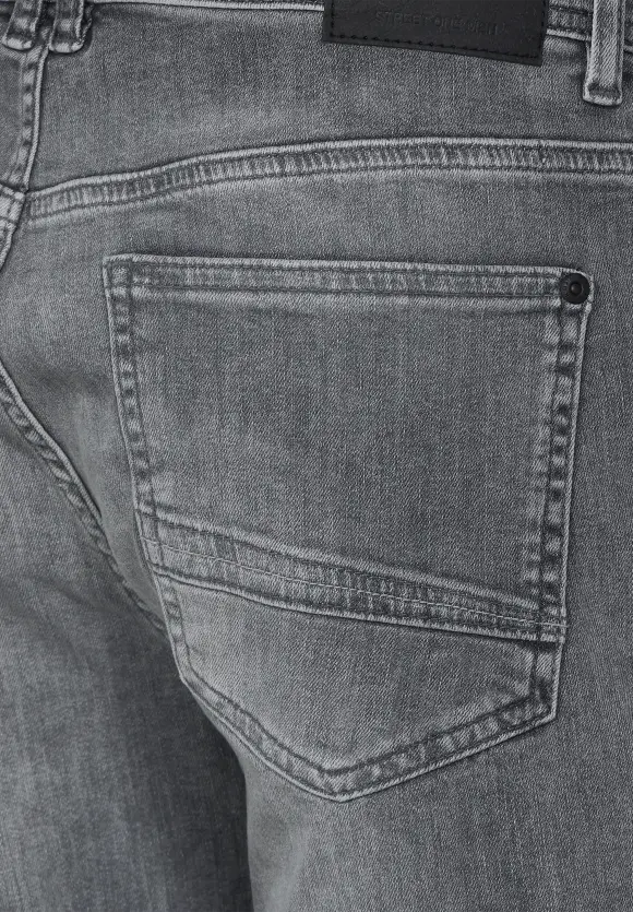Graue Regular Fit Jeans - mid grey wash