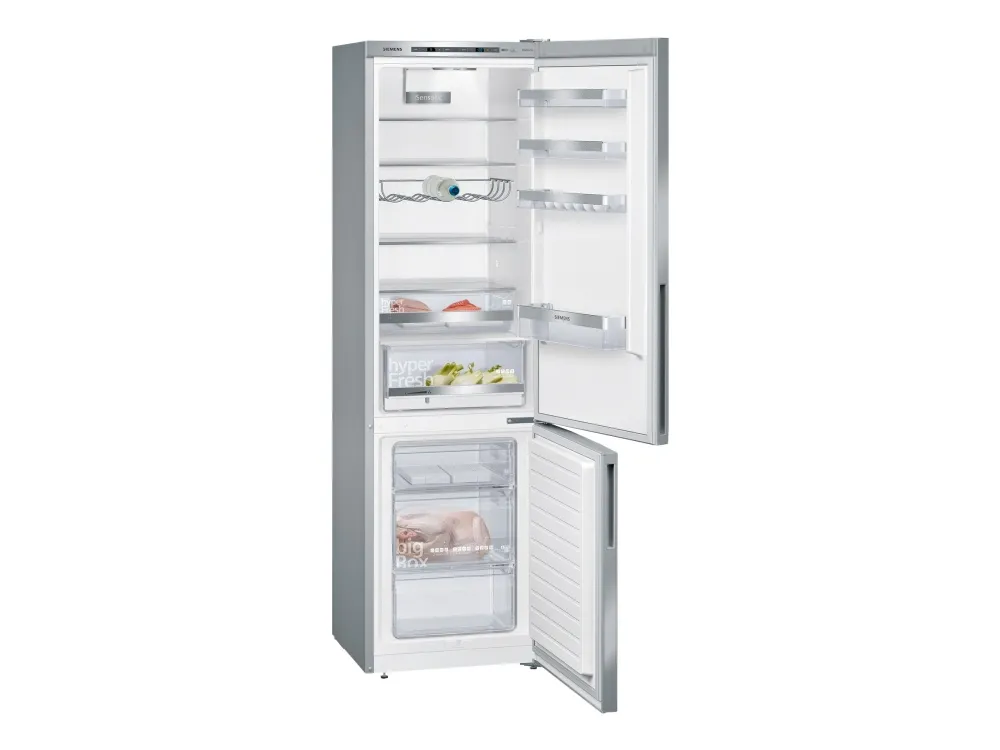 Siemens iQ500 KG39EAICA - Køleskab/fryser - bund-fryser - bredde: 60 cm - dybde: 65 cm - højde: 201 cm - 343 liter - Klasse C - rustfrit stål