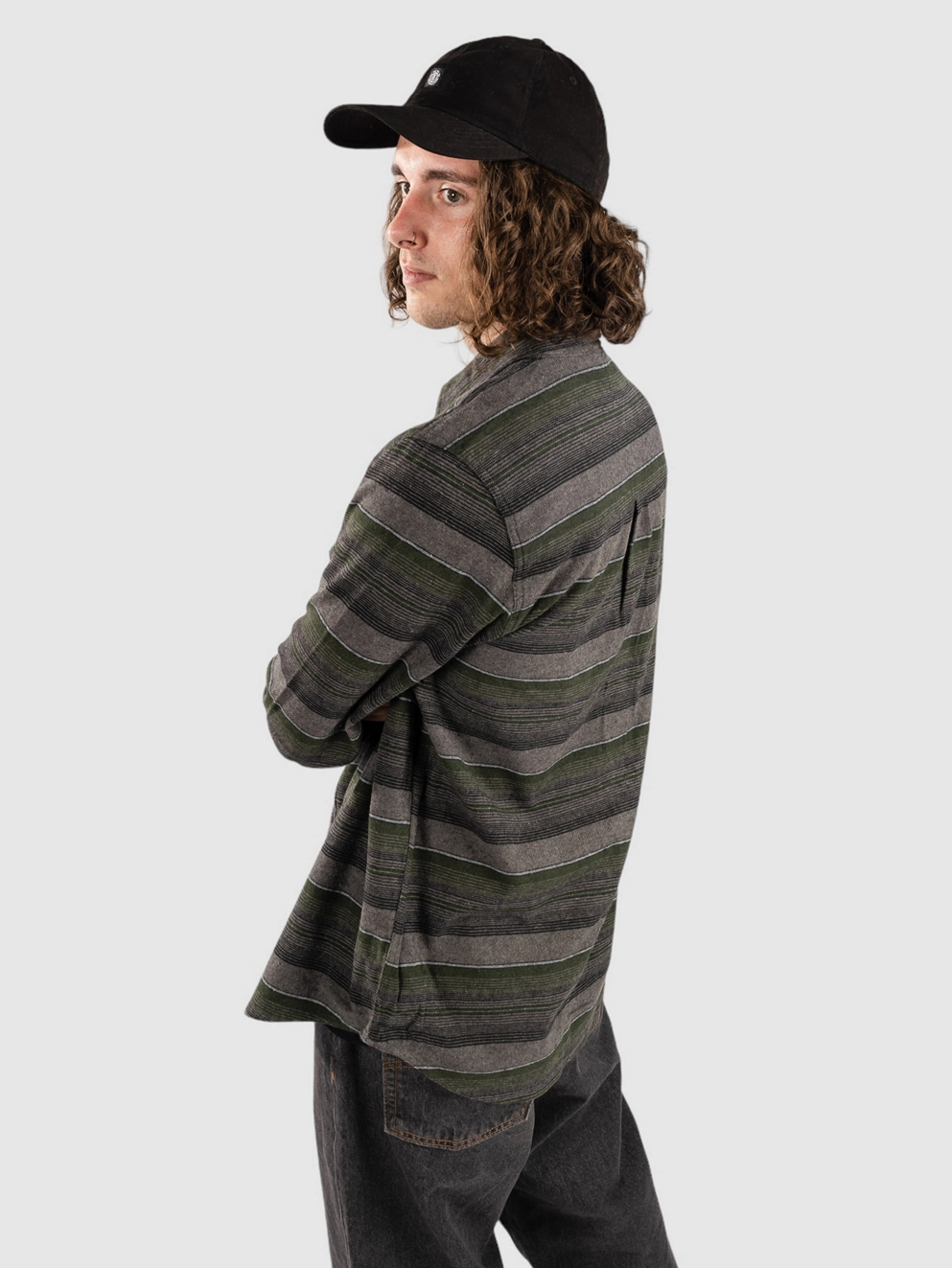 Dravus Malachi Shirt combu green/forget me not