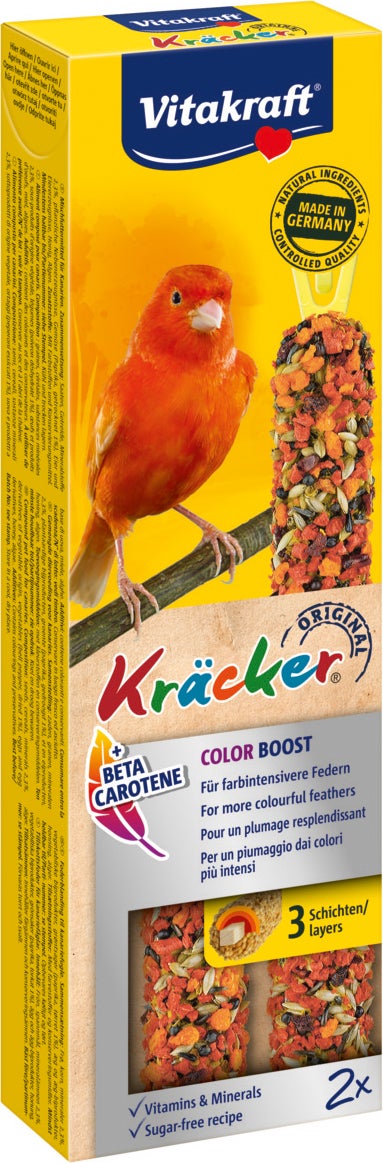 Vitakraft vogelsnack Kräcker kanarie Color Boost 2 stuks