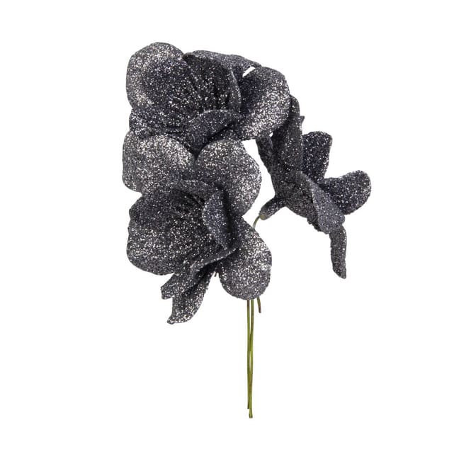 Kunstblumen - schwarz - ca. 6 cm - 8 Stück